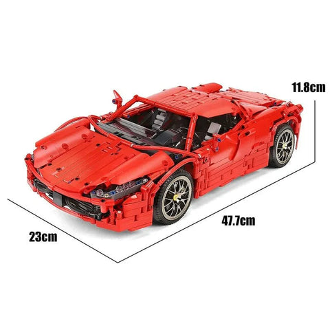 1:14 Superpower Red Sports Car Building Blocks Set