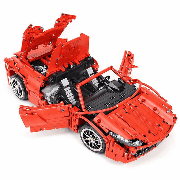 1:14 Superpower Red Sports Car Building Blocks Set