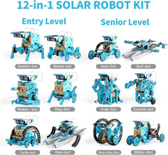 12-in-1 Solar Robot Kit for Kids – STEM Educational Building Set