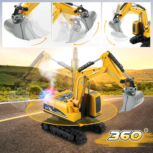 1:20 RC Excavator Construction Vehicle with 360° Rotation & Working Arm with Smoke