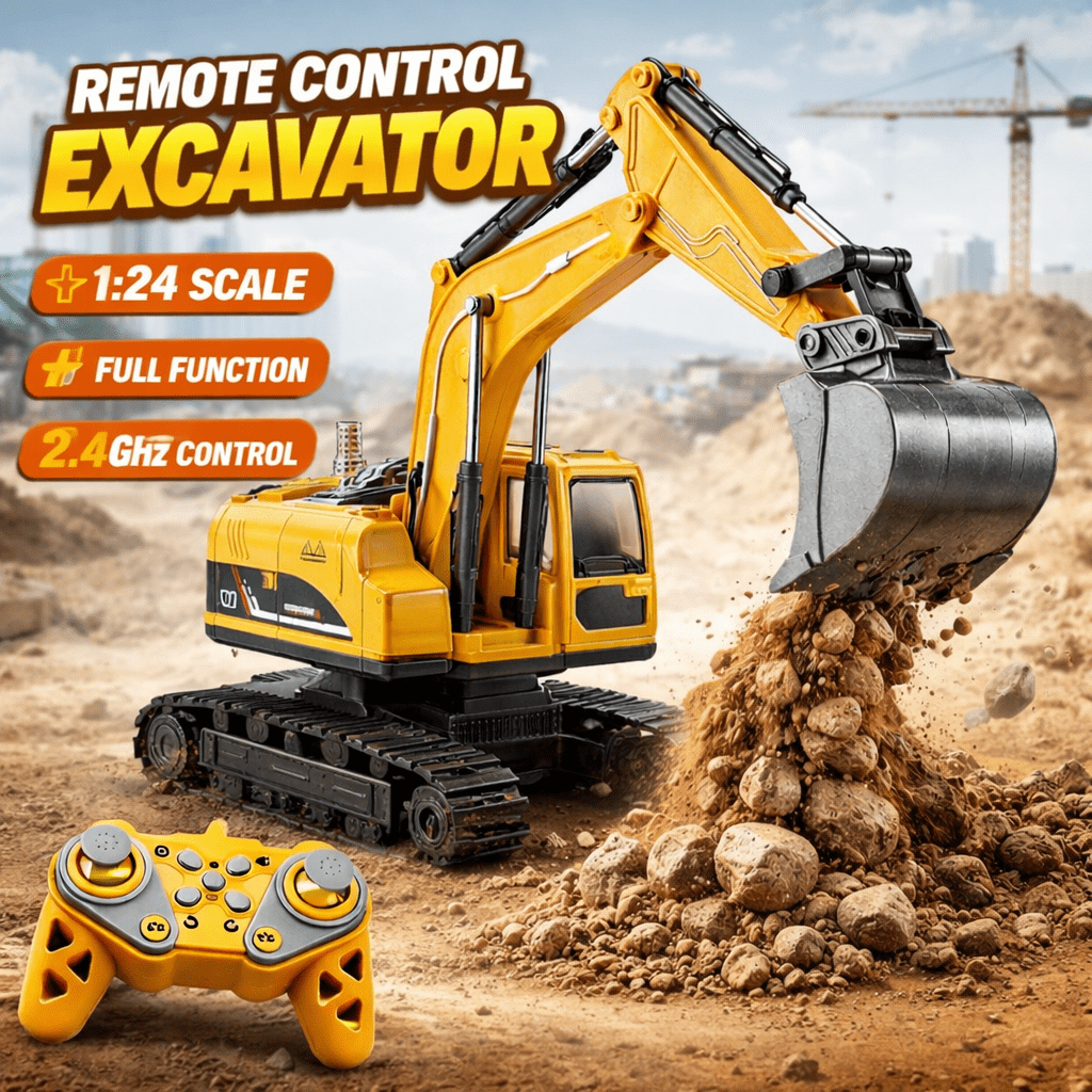 🚜 1:24 Heavy Excavator Construction Truck – Realistic Digging Machine for Kids