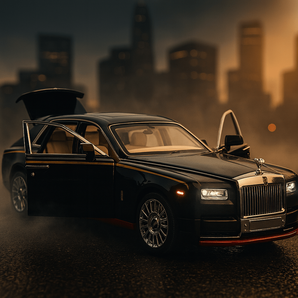 1:24 Rolls Royce Phantom Diecast Car – Metal Body, Doors Open, Light & Sound