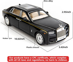 1:24 Rolls Royce Phantom Diecast Car – Metal Body, Doors Open, Light & Sound