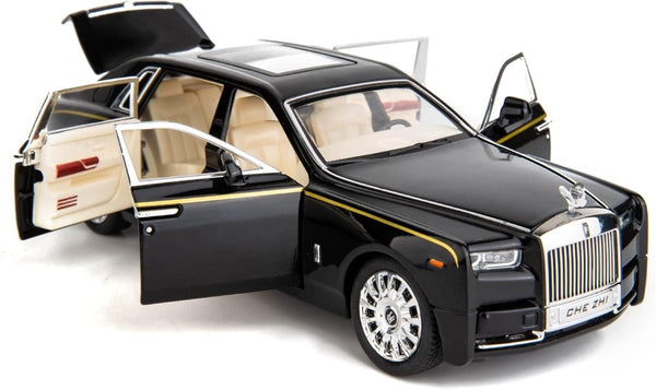 1:24 Rolls Royce Phantom Diecast Car – Metal Body, Doors Open, Light & Sound