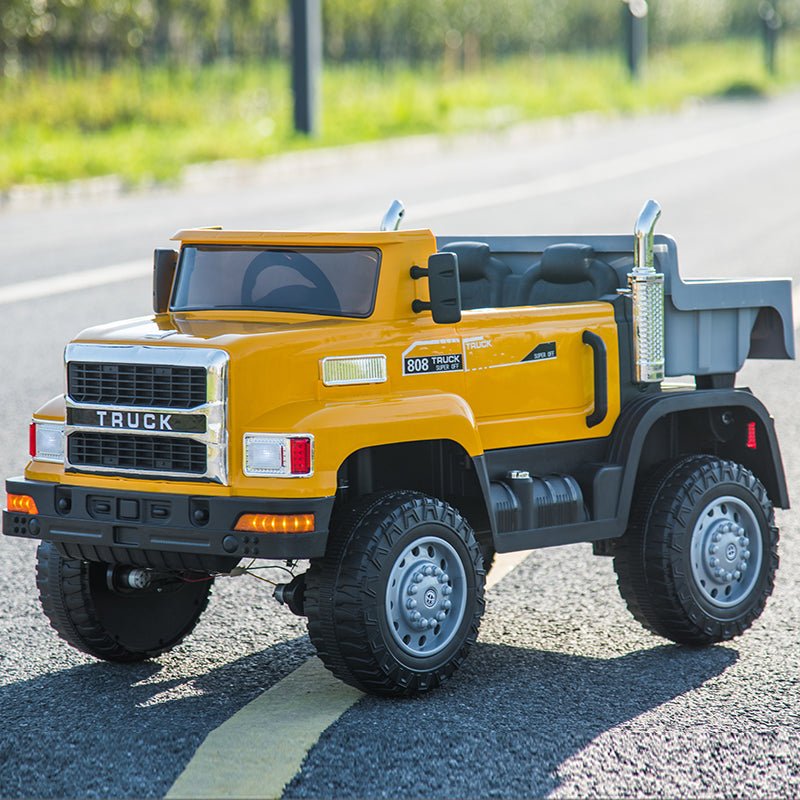 12V Ride-On Excavator Digger for Kids – 4 Motors, Leather Seat & Parental Remote