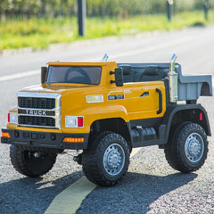 12V Ride-On Excavator Digger for Kids – 4 Motors, Leather Seat & Parental Remote