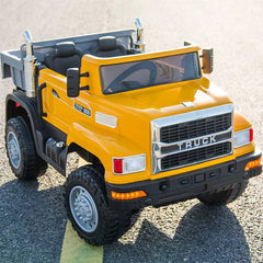 12V Ride-On Excavator Digger for Kids – 4 Motors, Leather Seat & Parental Remote