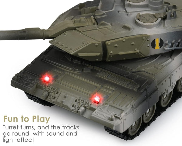 1:48 Alloy Battle Tank with Light & Sound Military Model