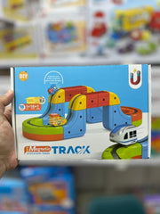 18 Pcs Magnetic Train Track Adventure Set with DIY Loop Design