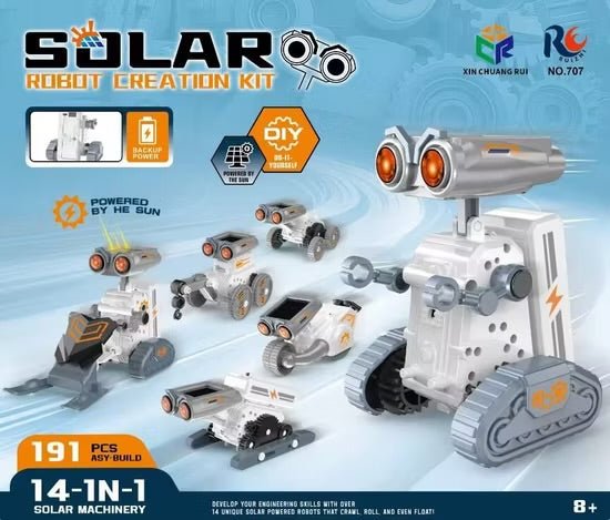 191 Pcs Solar Power Robotics Kit – 14 Models in 1 STEM Set