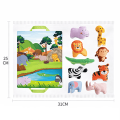2-in-1 Animal Adventure Play Mat – Reusable Sticker Activity Set