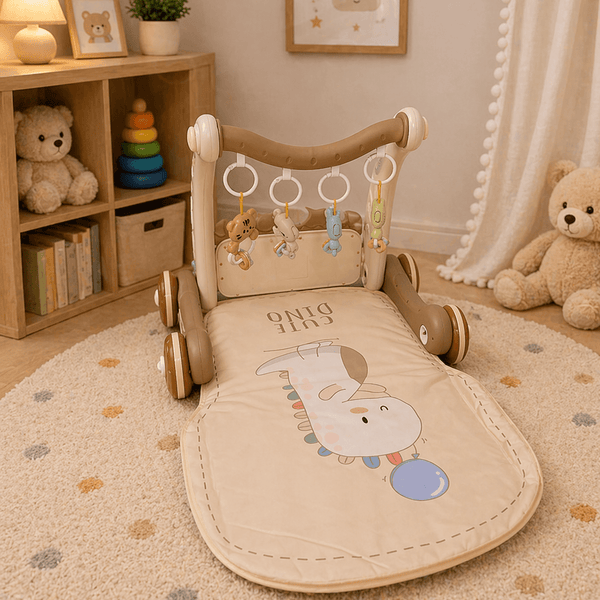 2-in-1 Baby Gym & Walker – Activity Play Mat with Push Walker