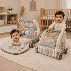 2-in-1 Baby Gym & Walker – Activity Play Mat with Push Walker