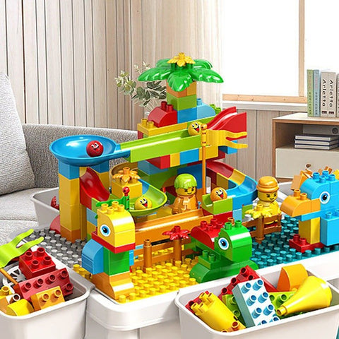 2-in-1 Building Blocks Table With Chair Set | 105 Pcs