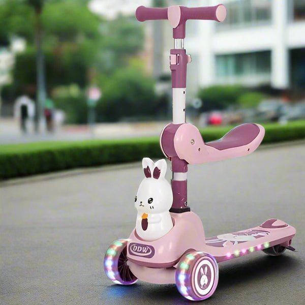 2 in 1 Bunny Scooty With Light-Up Wheels