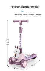 2 in 1 Bunny Scooty With Light-Up Wheels