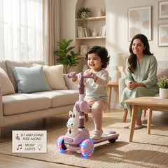 2 in 1 Bunny Scooty With Light-Up Wheels