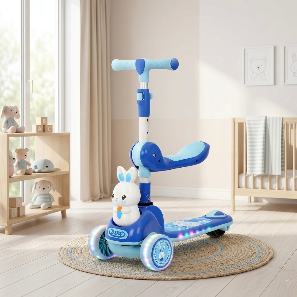 2 in 1 Bunny Scooty With Light-Up Wheels