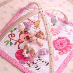 2-in-1 Happy Space Baby Play Gym – Activity Mat with Hanging Toys
