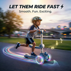 2 in 1  Kids Shark Scooty With Front Basket For Active Kids