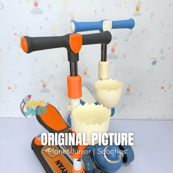 2 in 1  Kids Shark Scooty With Front Basket For Active Kids