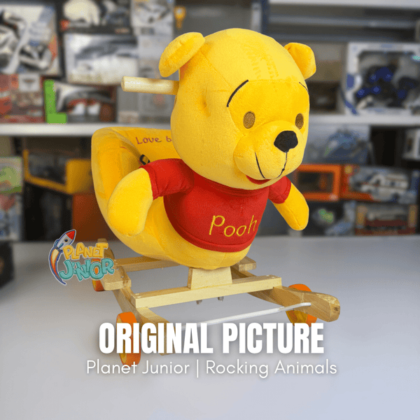 2-in-1 Plush Bear Baby Rocker with Wheels & Music – Rocking + Ride-On Fun 🐻🎵🚗