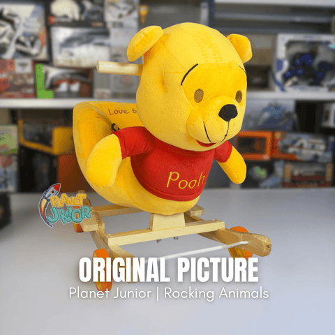 2-in-1 Plush Bear Baby Rocker with Wheels & Music – Rocking + Ride-On Fun 🐻🎵🚗