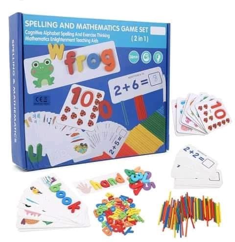 🧠 2-in-1 Spelling & Mathematics Educational Game Set
