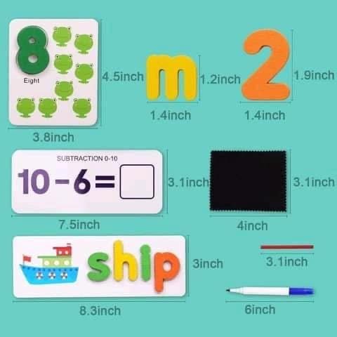 🧠 2-in-1 Spelling & Mathematics Educational Game Set