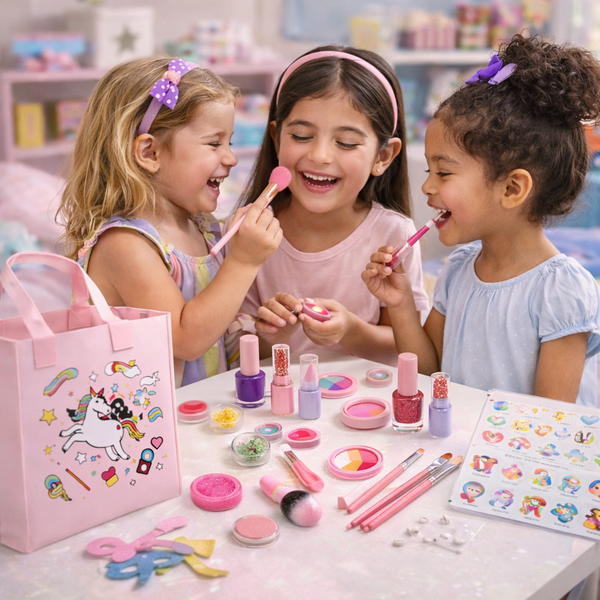 23-Piece Unicorn Makeup Set for Kids – Fun & Safe Pretend Play Kit