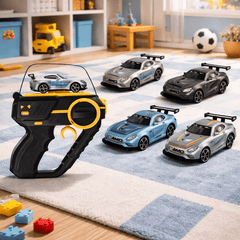 2.4G 1:64 Remote Stunt Racing Car Launcher Gun Set