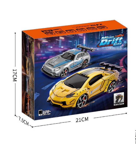 2.4G 1:64 Remote Stunt Racing Car Launcher Gun Set