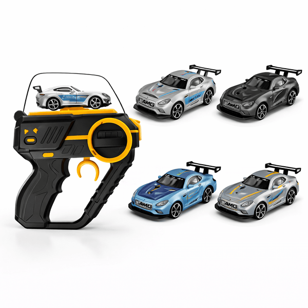 2.4G 1:64 Remote Stunt Racing Car Launcher Gun Set