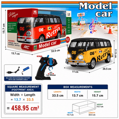 2.4GHz RC Retro Travel Van – Color Plated Light Remote Control Car