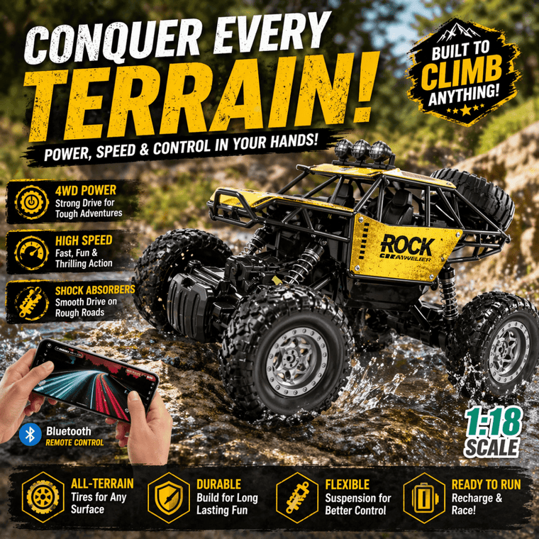 2.4GHz RC Spray Crawler Jeep – Off-Road Rock Crawler with Mist Effect