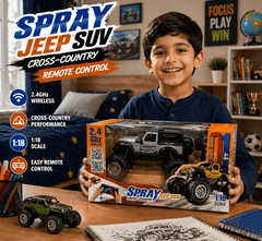 2.4GHz RC Spray Jeep SUV – Off-Road Remote Control Car with Mist Effect