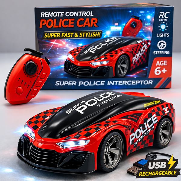 2.4GHz RC Voice Enabled Police Car – Flashing Lights Patrol Interceptor