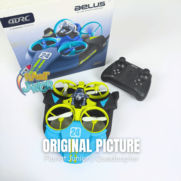 Fly, Drive & Sail - 3-in-1 RC Quadcopter Remote Control Vehicle