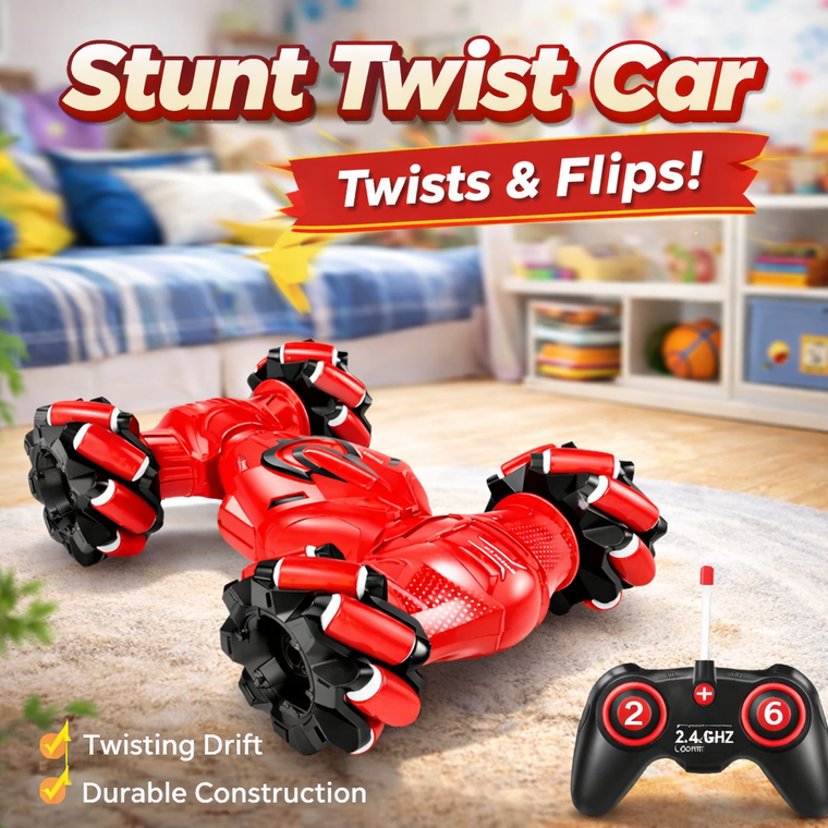 360° Stunt Twist RC Car – Multi-Directional Drift Car with LED Lights