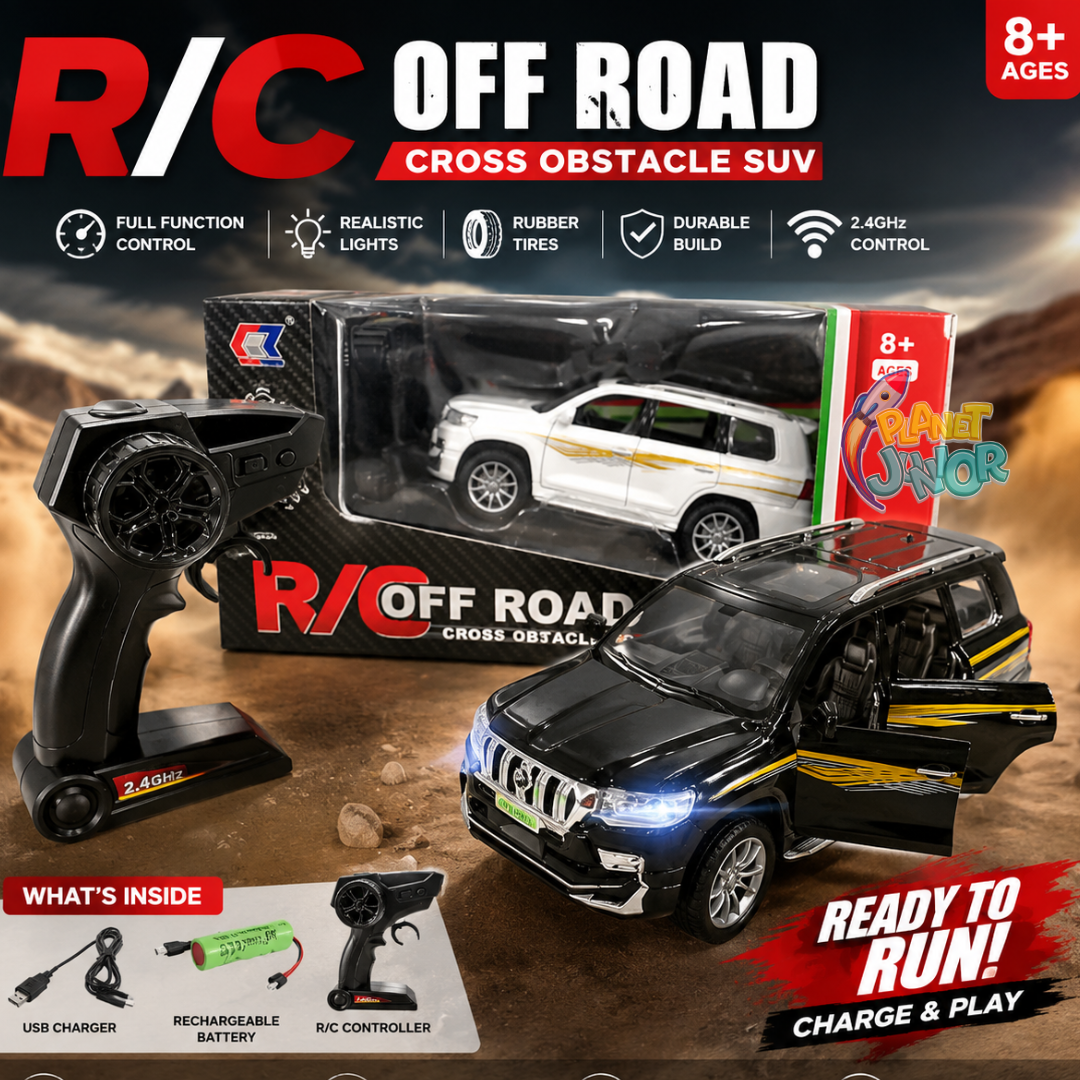Rechargeable Metal RC Off-Road SUV with Opening Doors & LED Lights