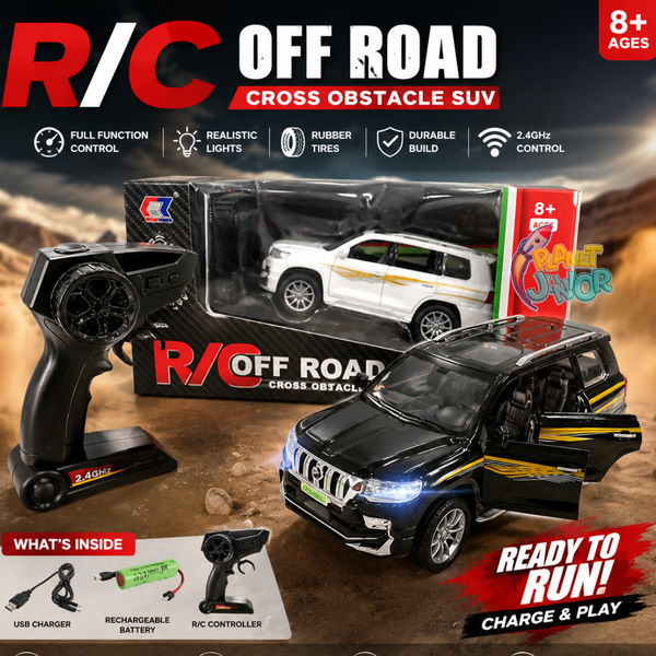 Rechargeable Metal RC Off-Road SUV with Opening Doors & LED Lights