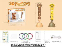 3D Painting Pen Rechargeable – Wireless Low Temperature Creative Drawing Pen