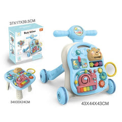 3-in-1 Multi-Functional Baby Walker with Detachable Activity Panel – Learning Push Walker