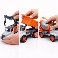 4-Piece Engineering Construction Truck Set – Diecast Mini Fleet