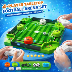 4-Player Tabletop Football Arena Set – Remote Control Battle Soccer Game