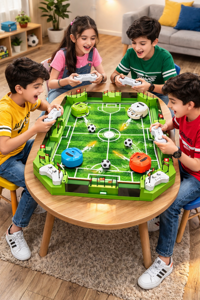 4-Player Tabletop Football Arena Set – Remote Control Battle Soccer Game