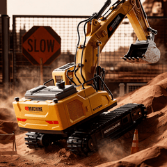 🚧 4D Machine Remote Control Metal Excavator – Real Construction Action at Home!