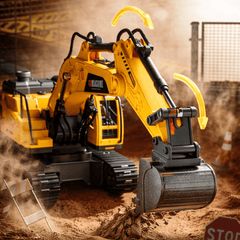 🚧 4D Machine Remote Control Metal Excavator – Real Construction Action at Home!