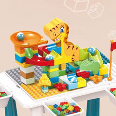 6-in-1 Kids Building Blocks Table Set with Chair | 104 Pcs