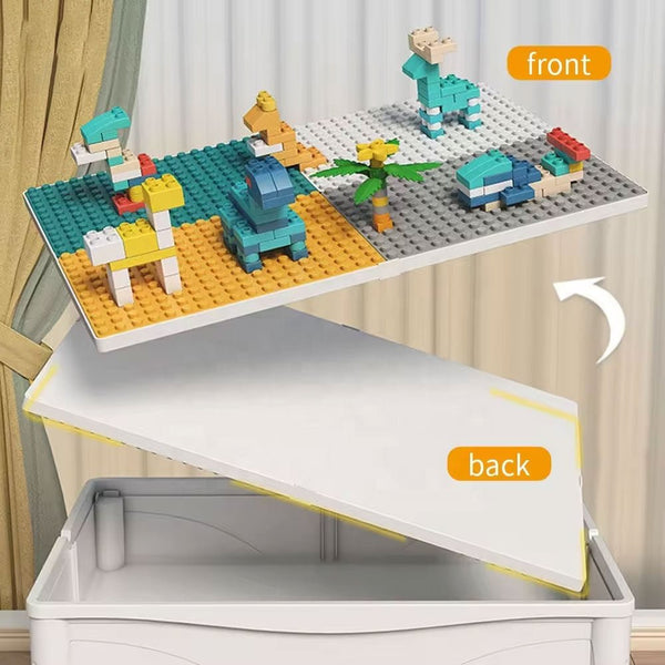 6-in-1 Kids Building Blocks Table Set with Chair | 104 Pcs